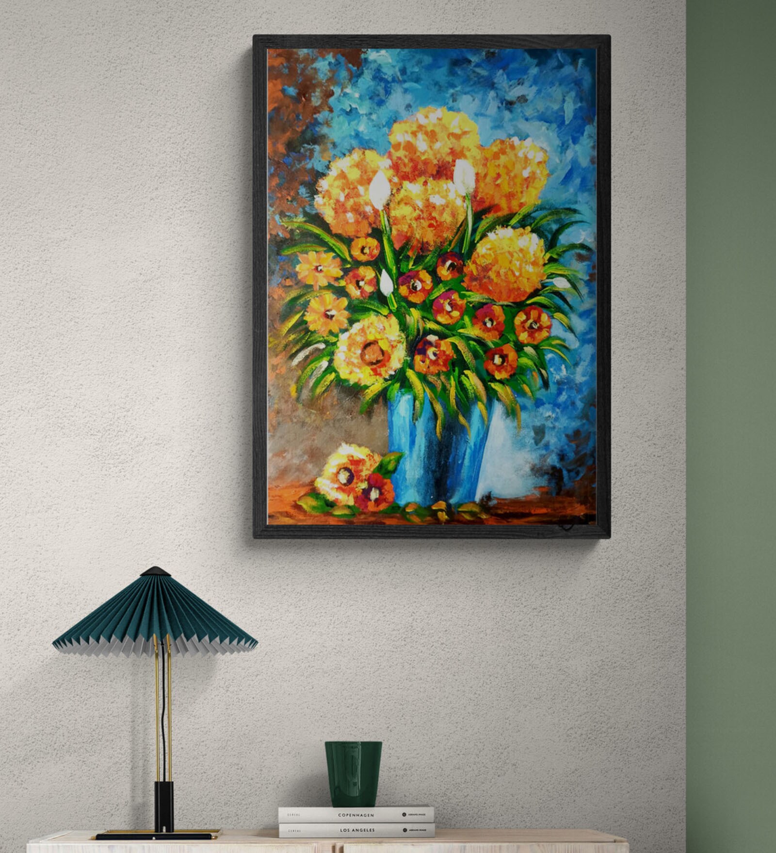 Life Full Of Fragrance  Handmade Acrylic Paint On Canvas Unframed