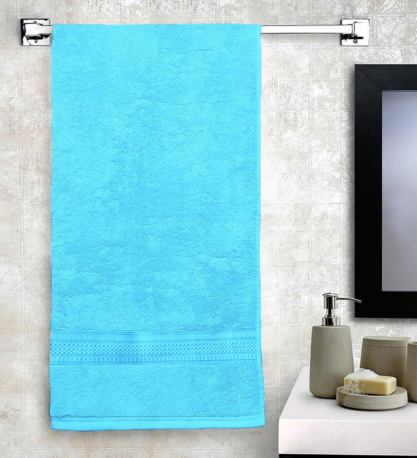Light Blue Cotton Bath Towel 1 piece
