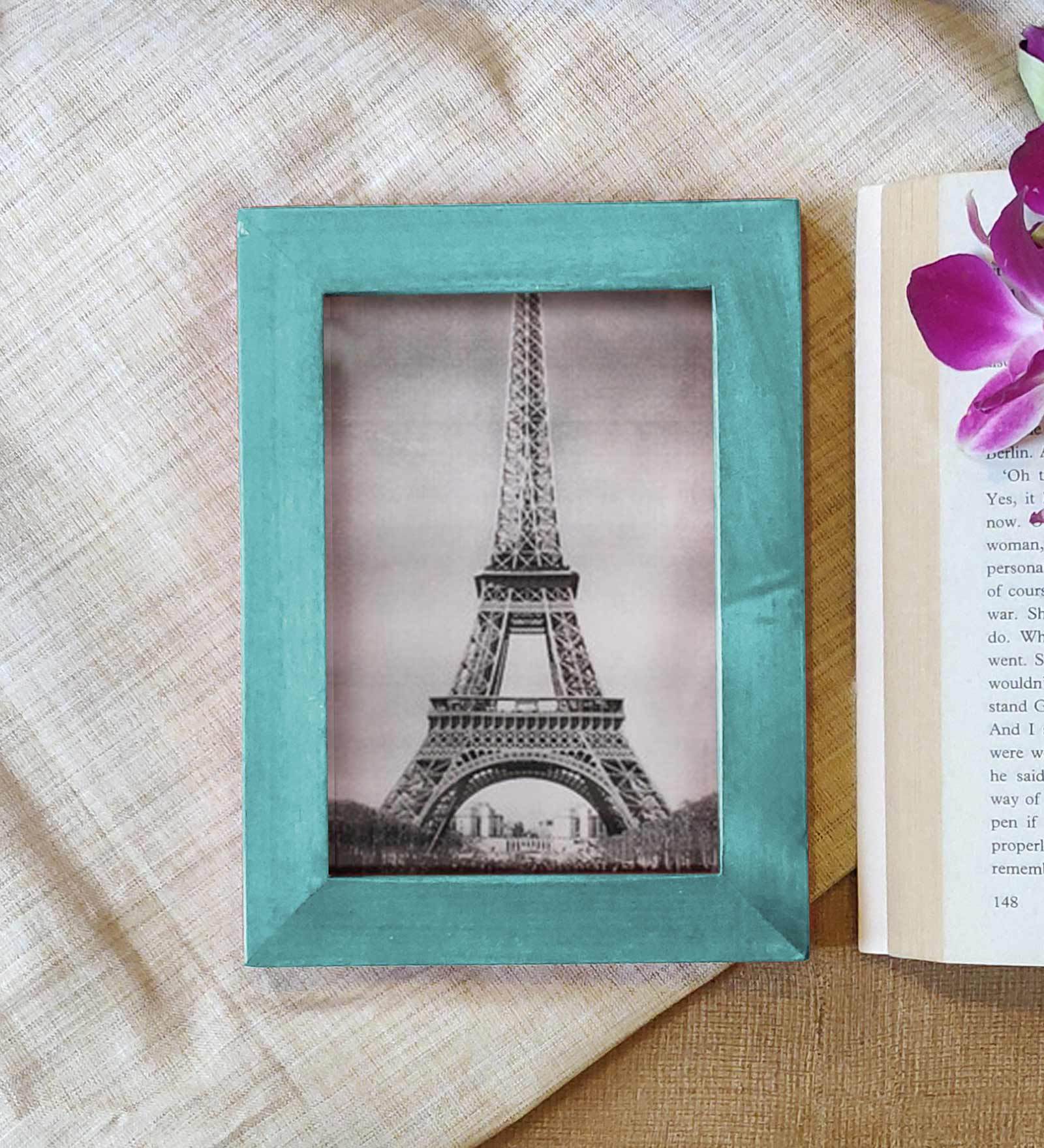 Light Blue Soild Wood 5 x 7 Inch Photo Frame