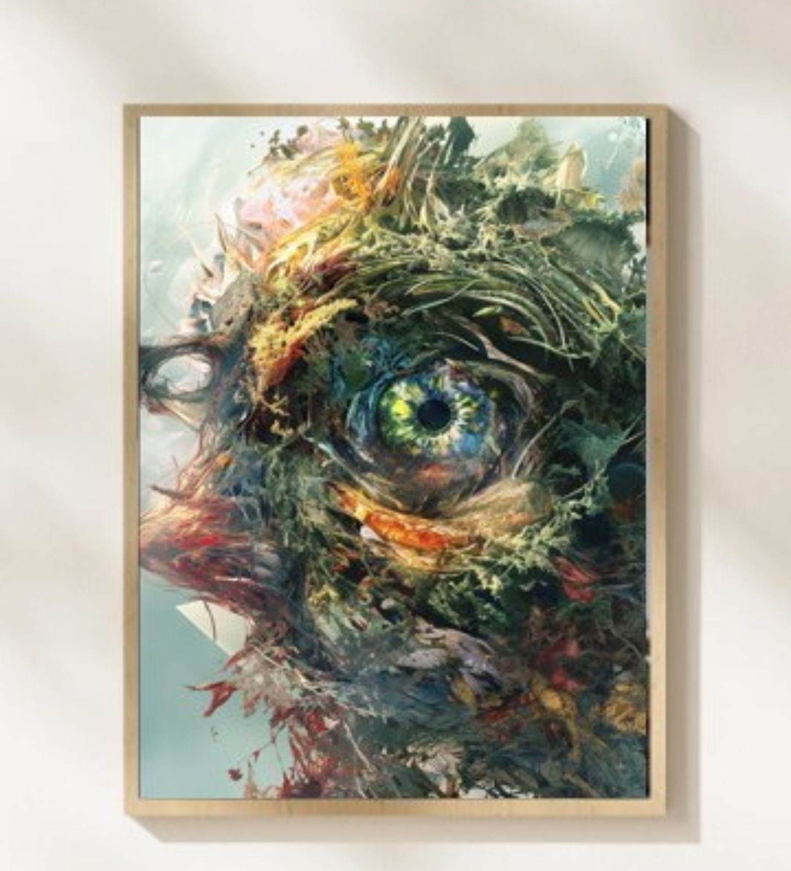 ETHEREAL BLOOM VINTAGE ART FRAMED HD Poster With Brown Frame, 12.5   17.3 Inches