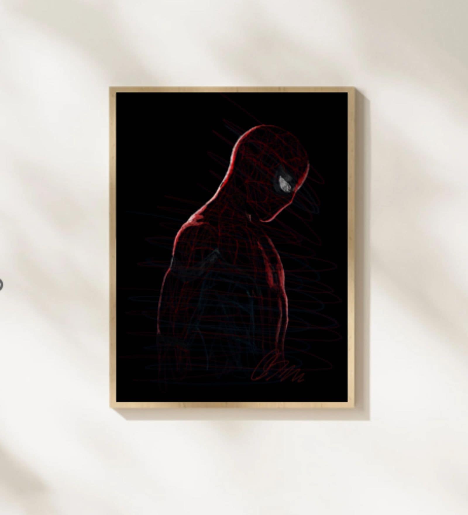 THE SUPERHERO COLLECTION 02 HD Poster With Brown Frame, 12.5   17.3 Inches