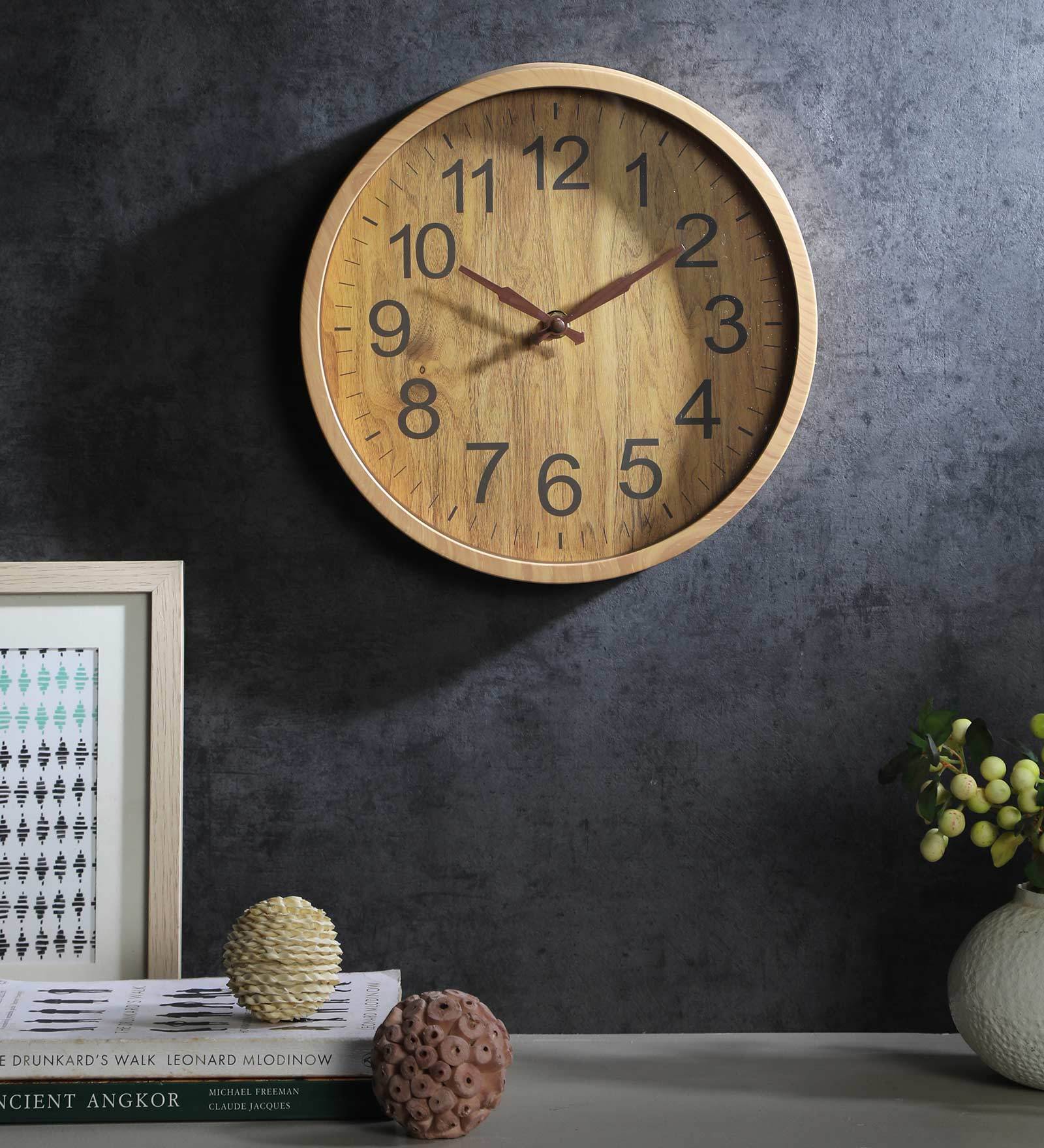 Buy Brown Plastic Light Modern Wall Clock at 40% OFF by am2pm | Pepperfry