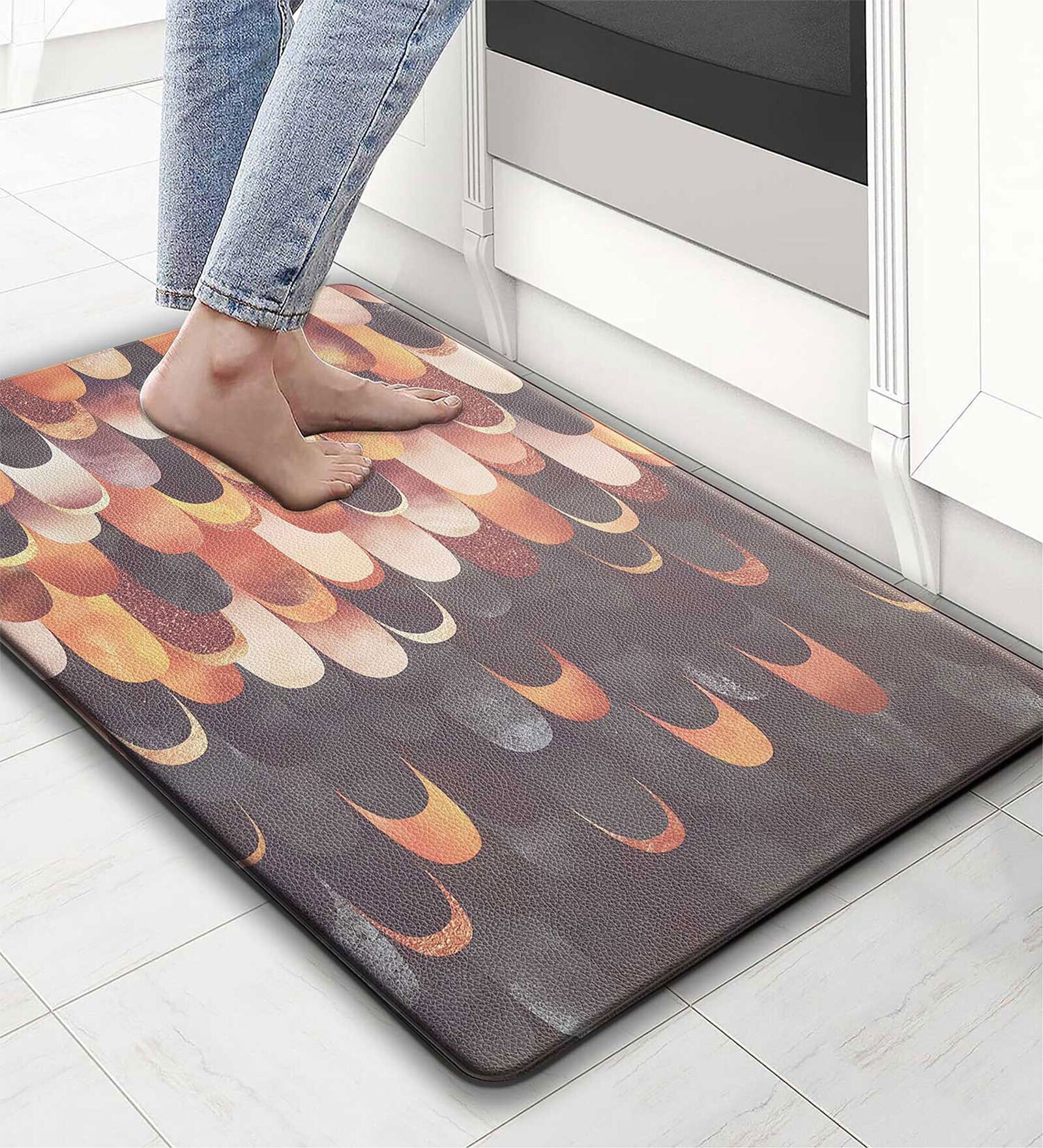 Lightning Abstract Microfibre 30x18 Inches Anti Skid Door Mat