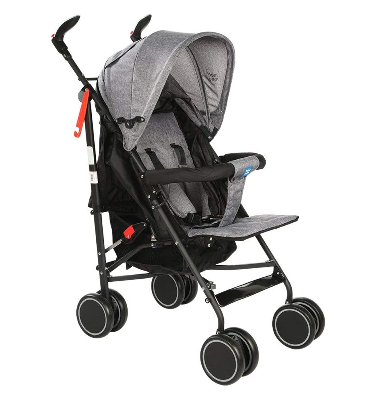 Lightweight Baby Stroller with Reclining Seat in Grey Colour
