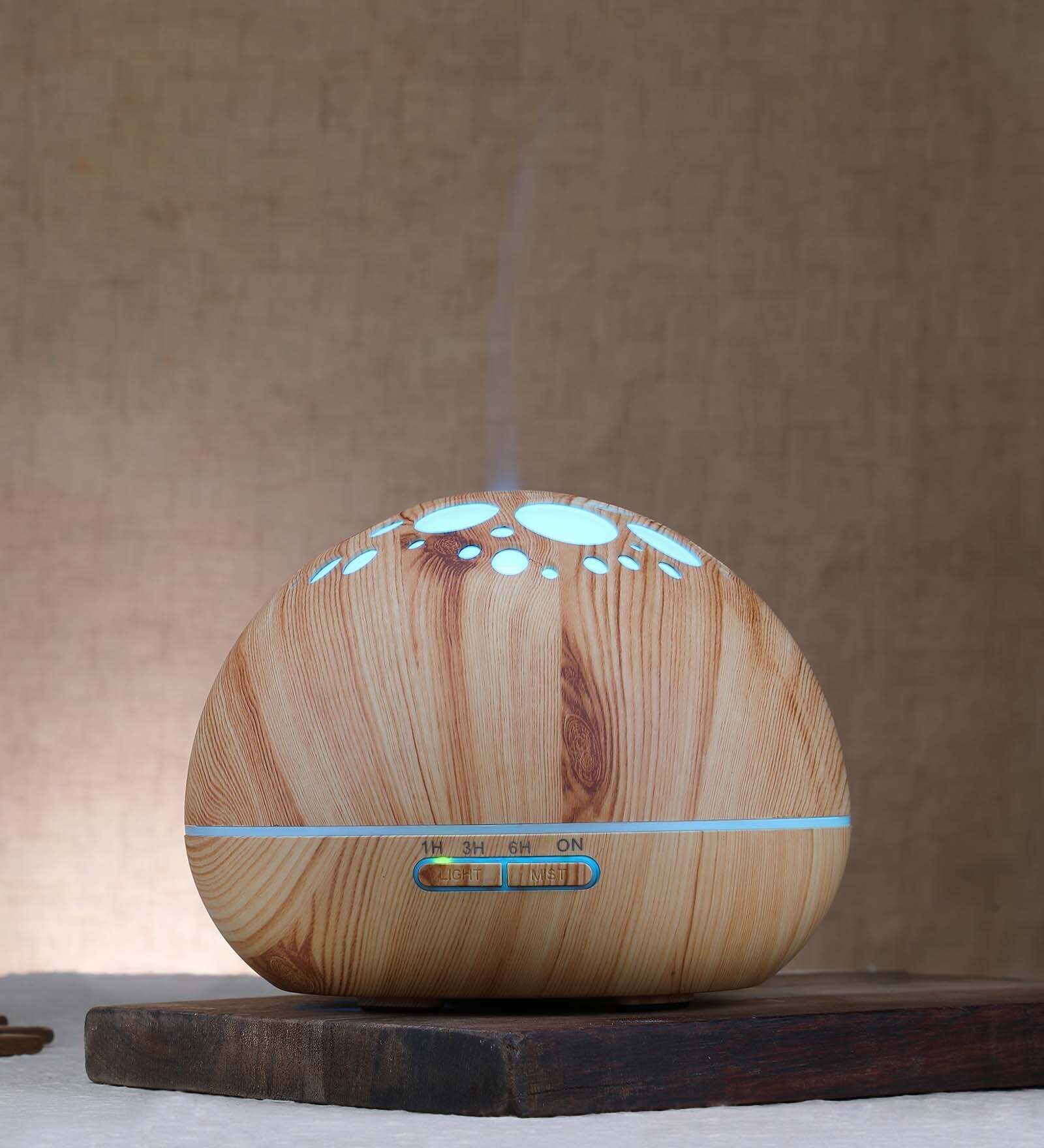 Lightwood 2 in 1 Ultrasonic Aroma Diffuser Humidifier with 4 Assorted Fragrance Oils