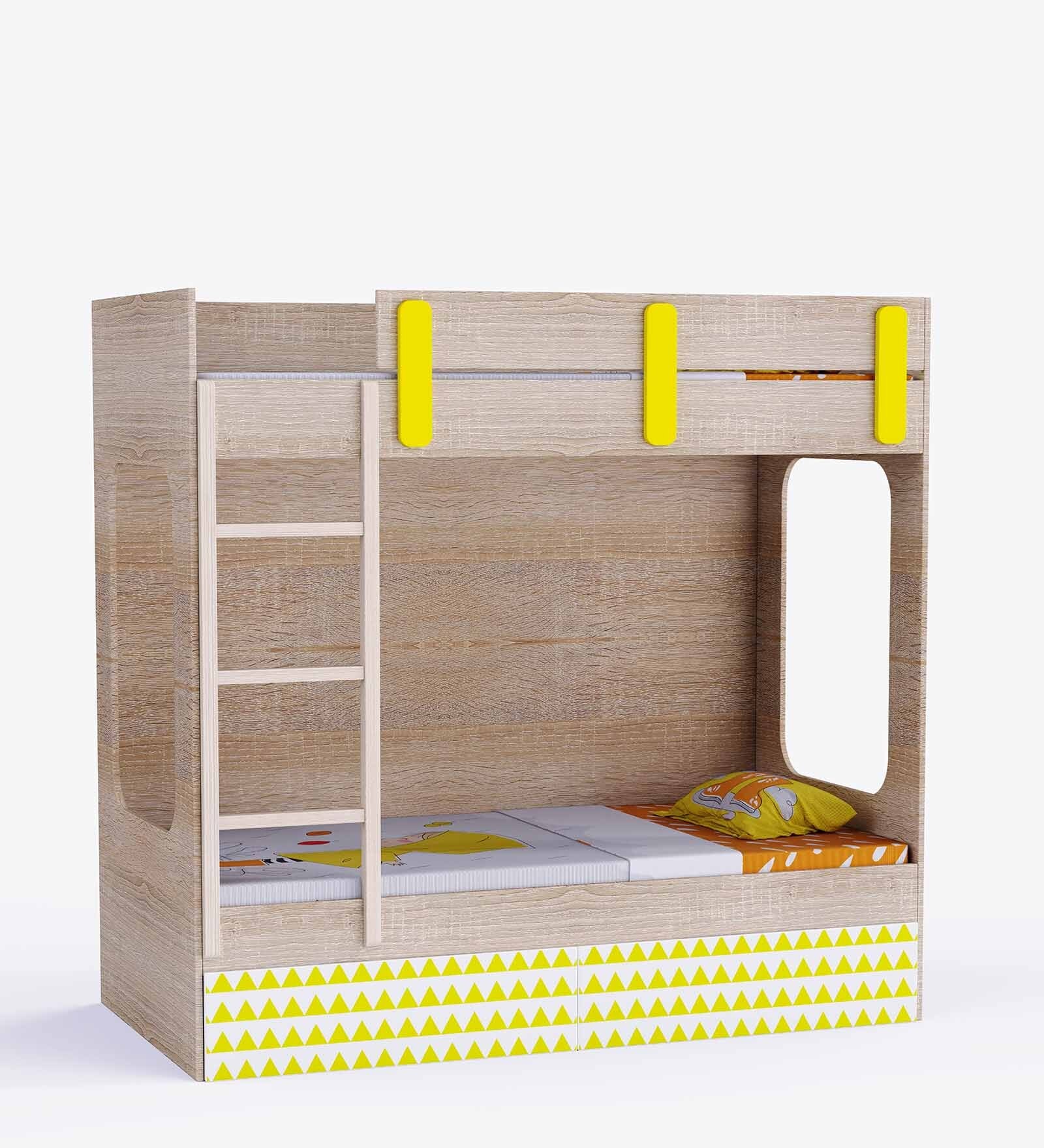 Lil Dynamo Bunk Bed in Oak Colour