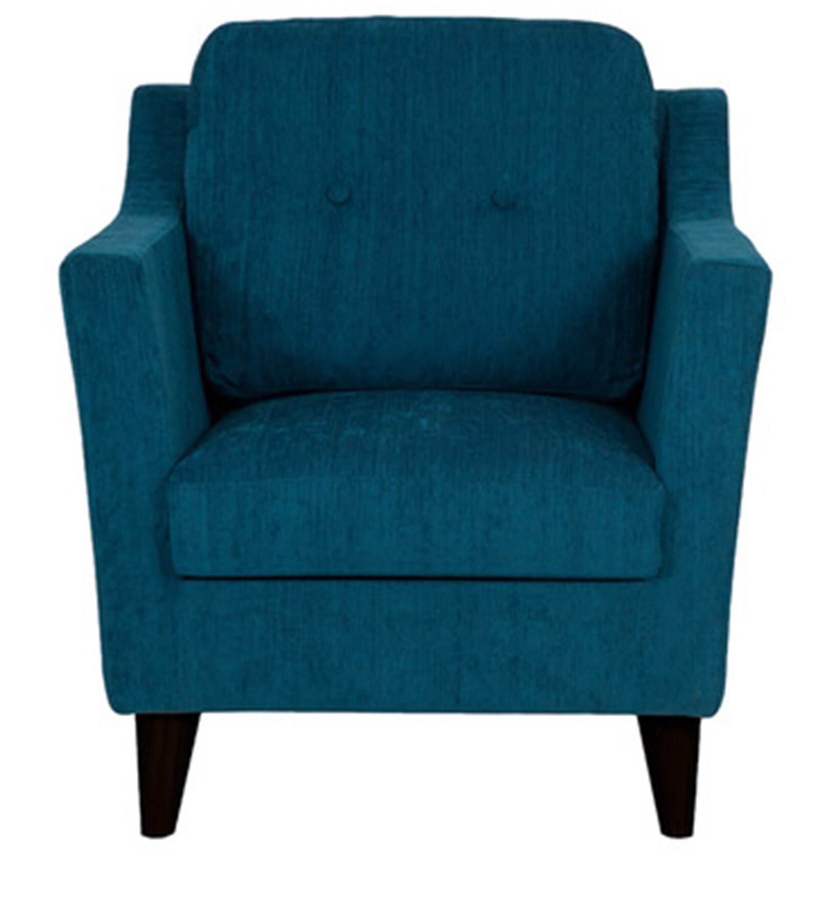 Buy Liliana One Seater Sofa in Peacock Blue Colour by CasaCraft Online