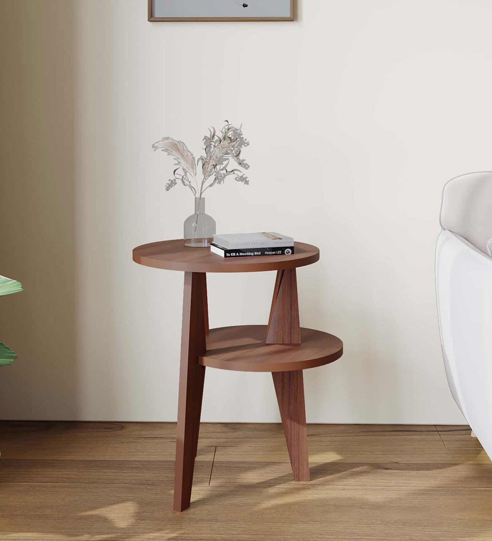 Buy Lilly End Table In Walnut Colour at 17% OFF by RayTrees | Pepperfry