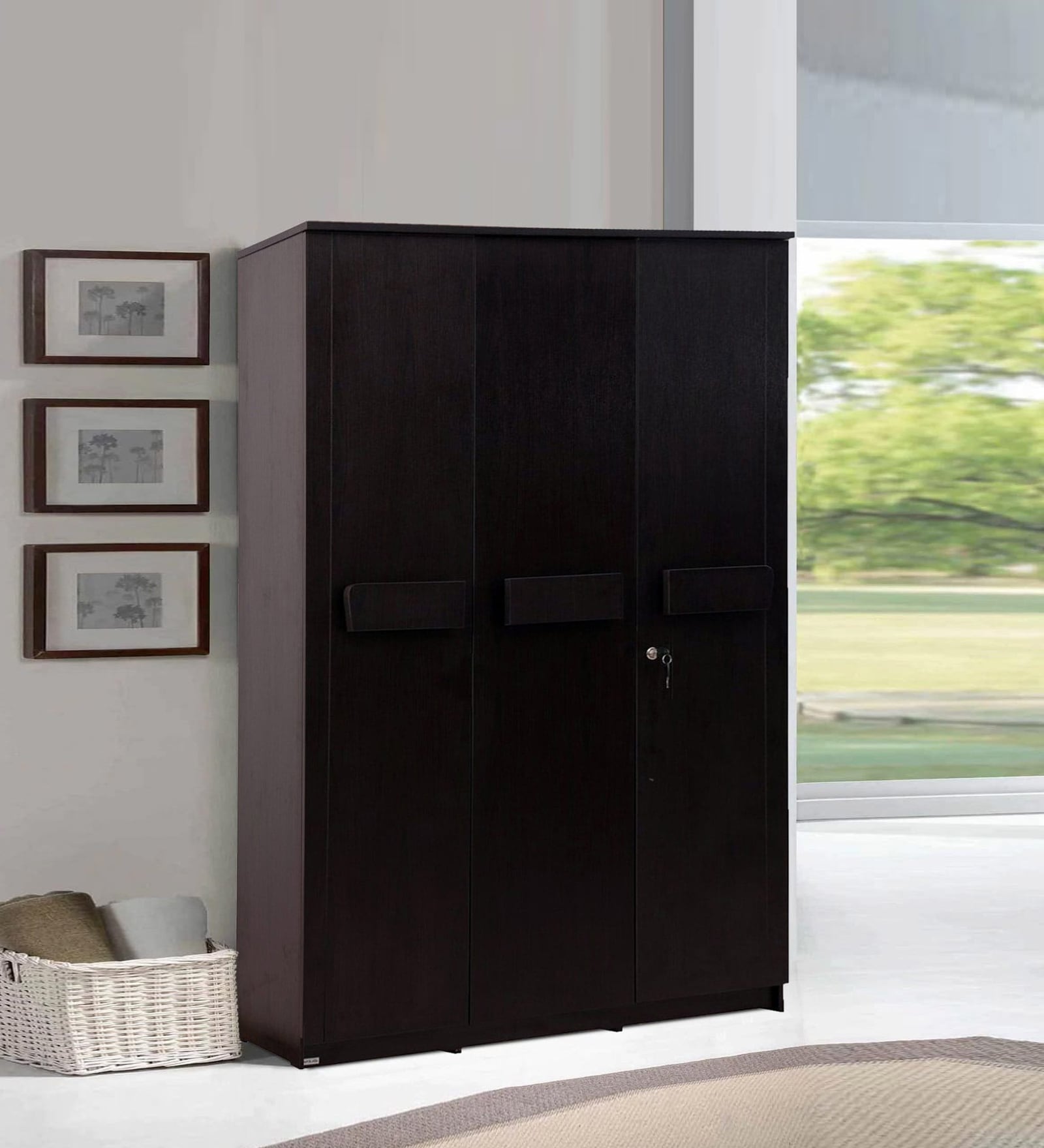 Buy Lilly Three Door Wadrobe in Wenge Finish by Glenco Online - Modern ...