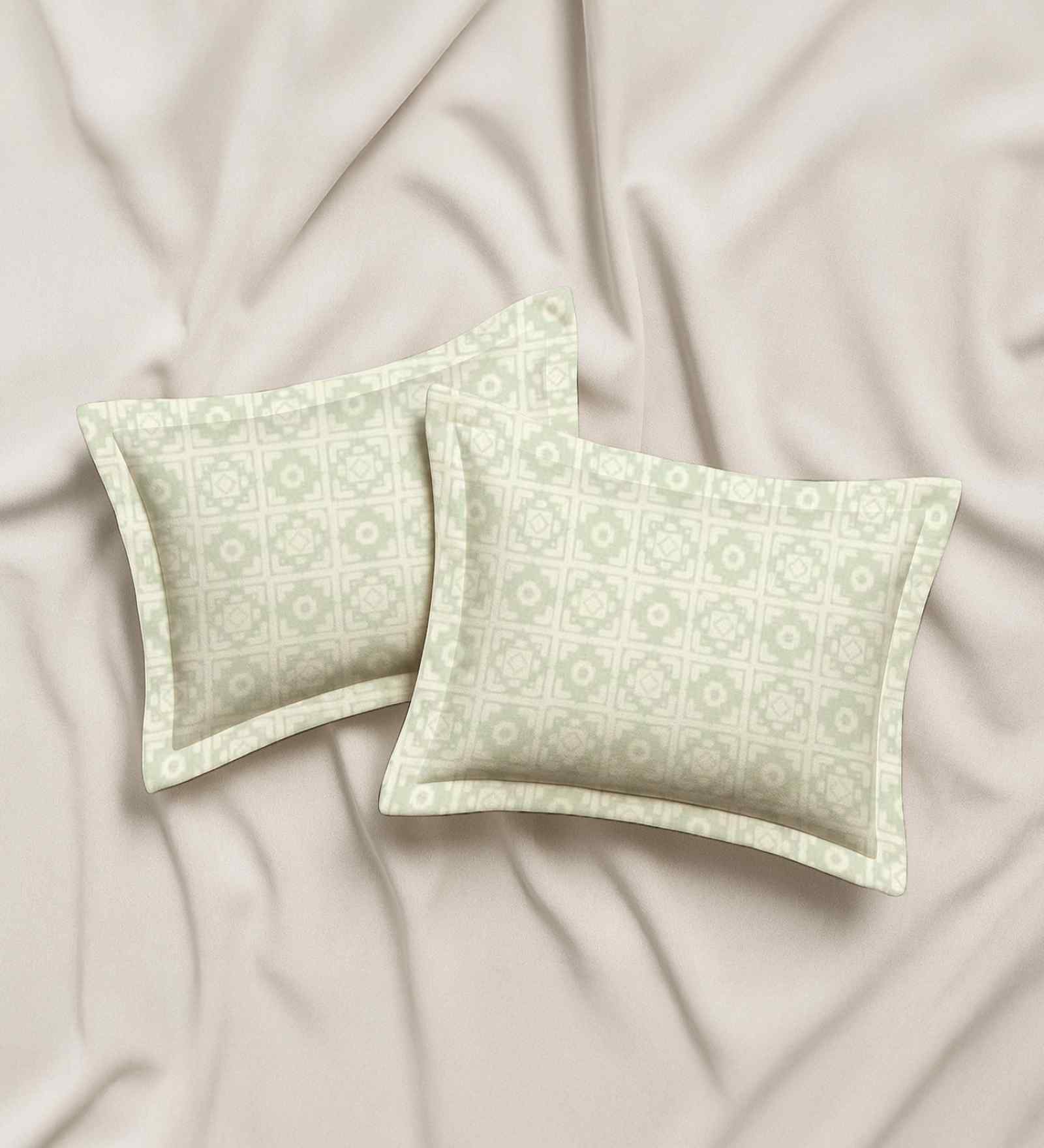 Lime Cotton 27x18 Inches Pillow Covers (Set of 2)