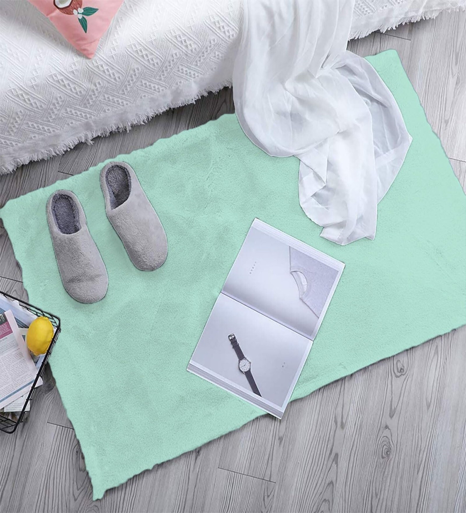 Lime Polyester 18x30 Inches Super Soft Bath Mat