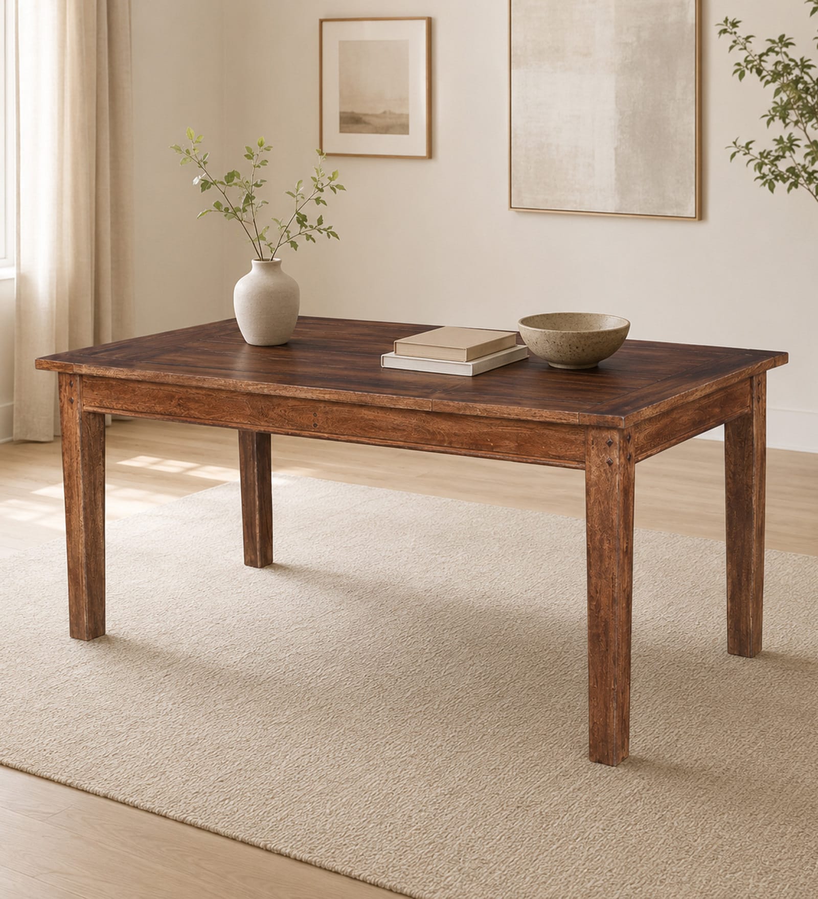 Limoges Mango wood Extendable Dining Table in Tubbaq Finish