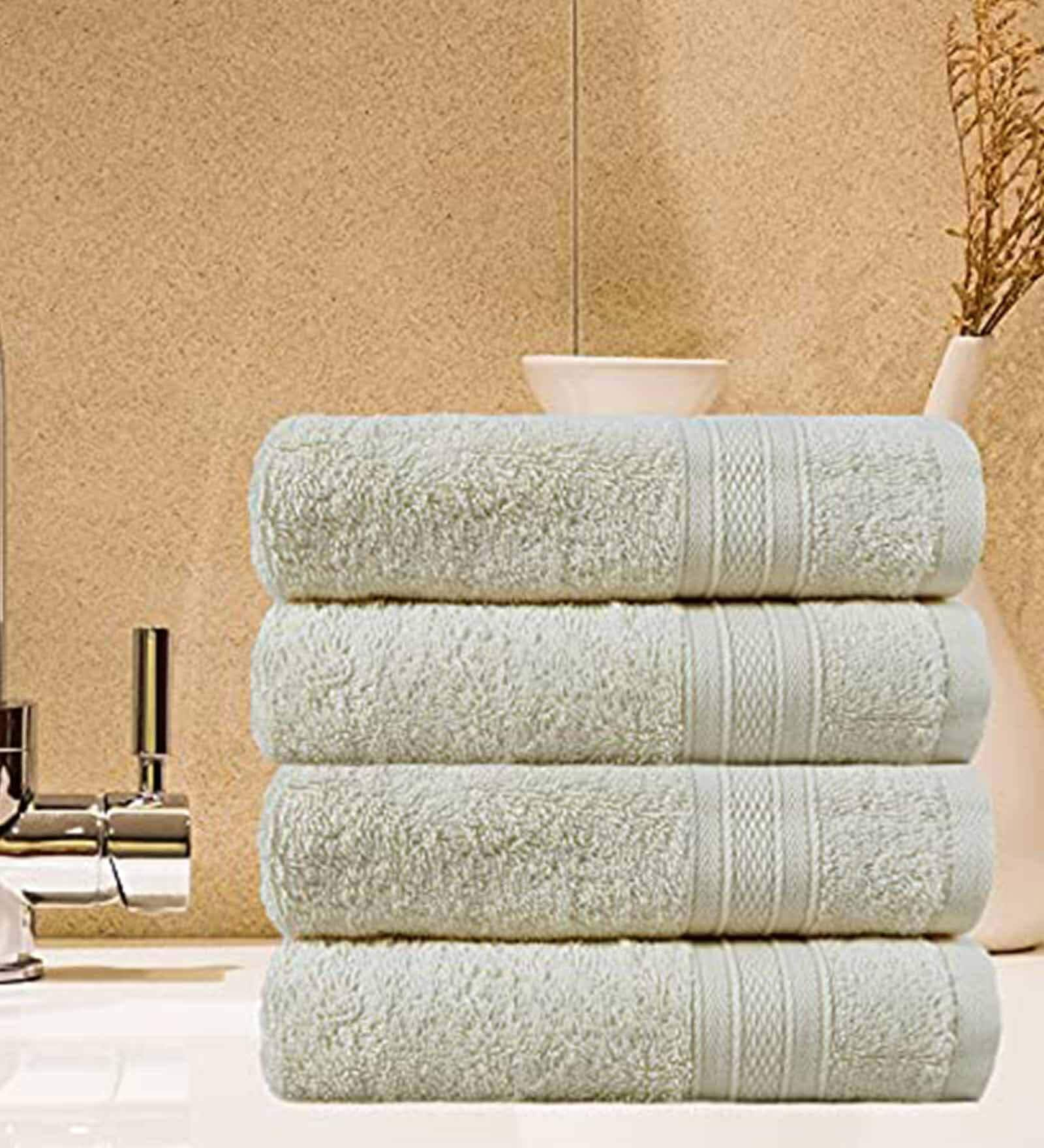 Buy Beige Solid 500 GSM Cotton Hand Towels (Set of 4) by Trident at 35% ...