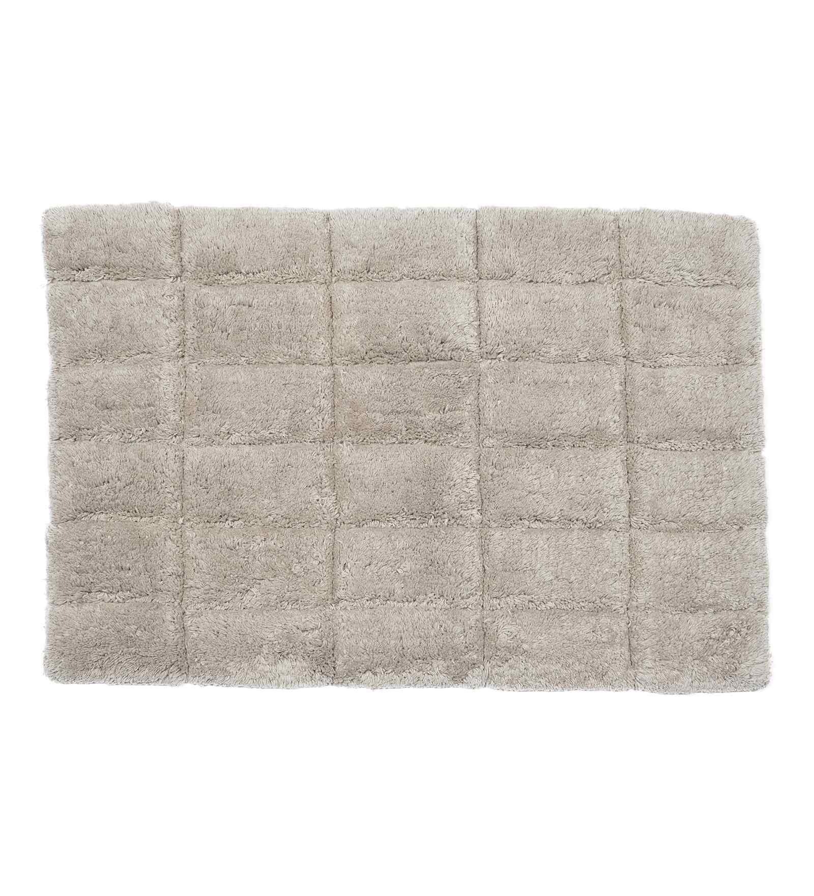 Linen Solid Cotton 16x24 Inches Anti Skid Bath Mat