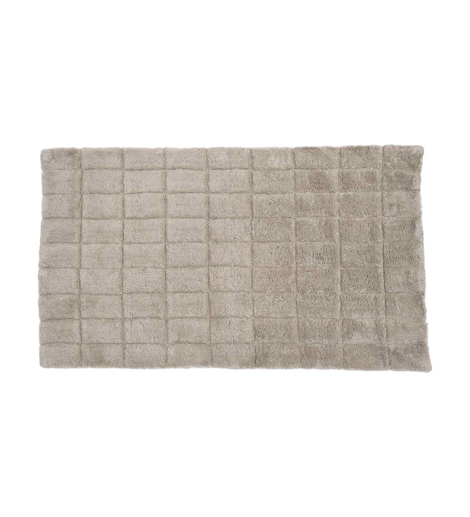 Linen Solid Cotton 28x47 Inches Anti Skid Bath Mat