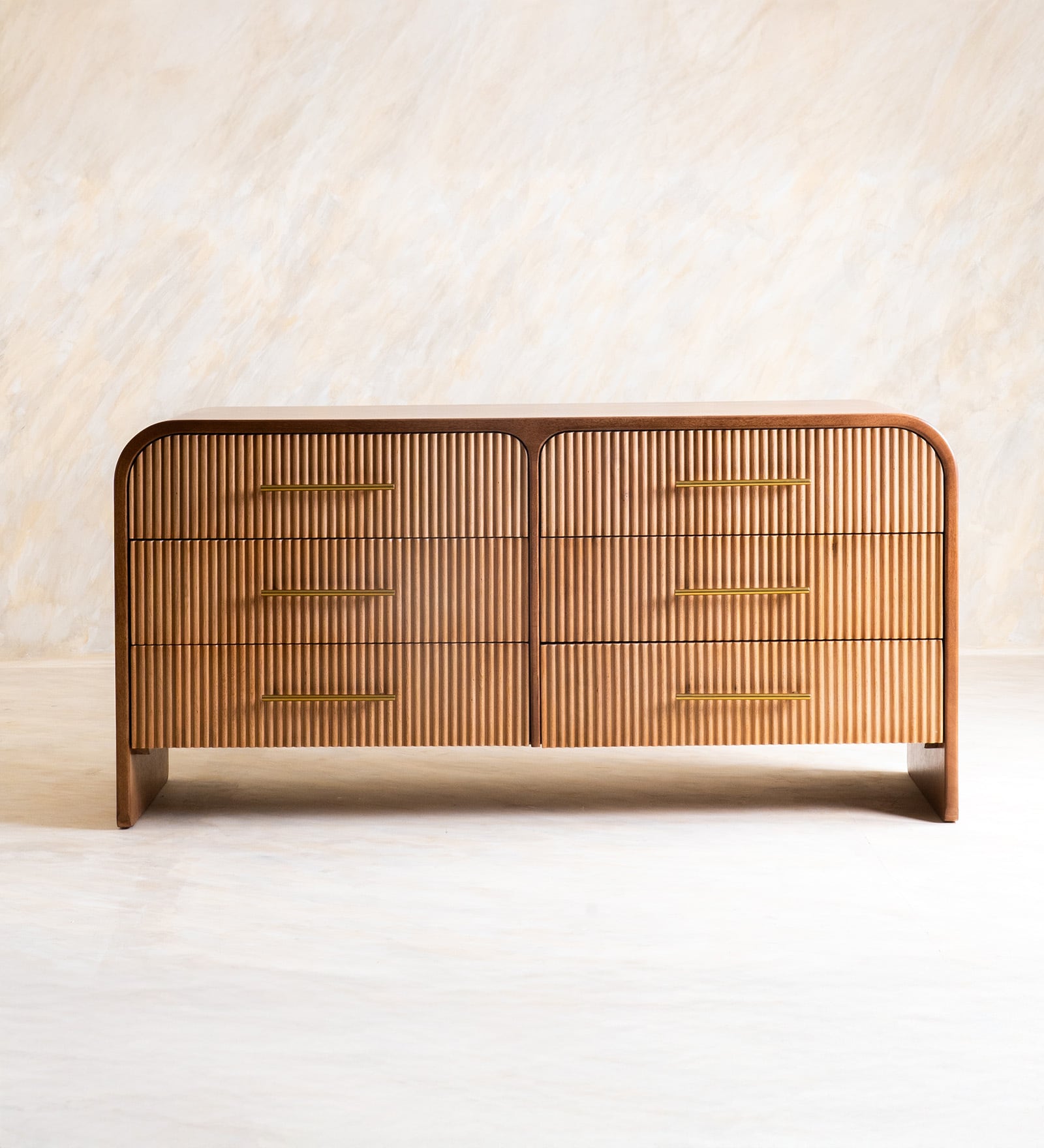 Linn Chest Of Drawers In Light Walnut Finish