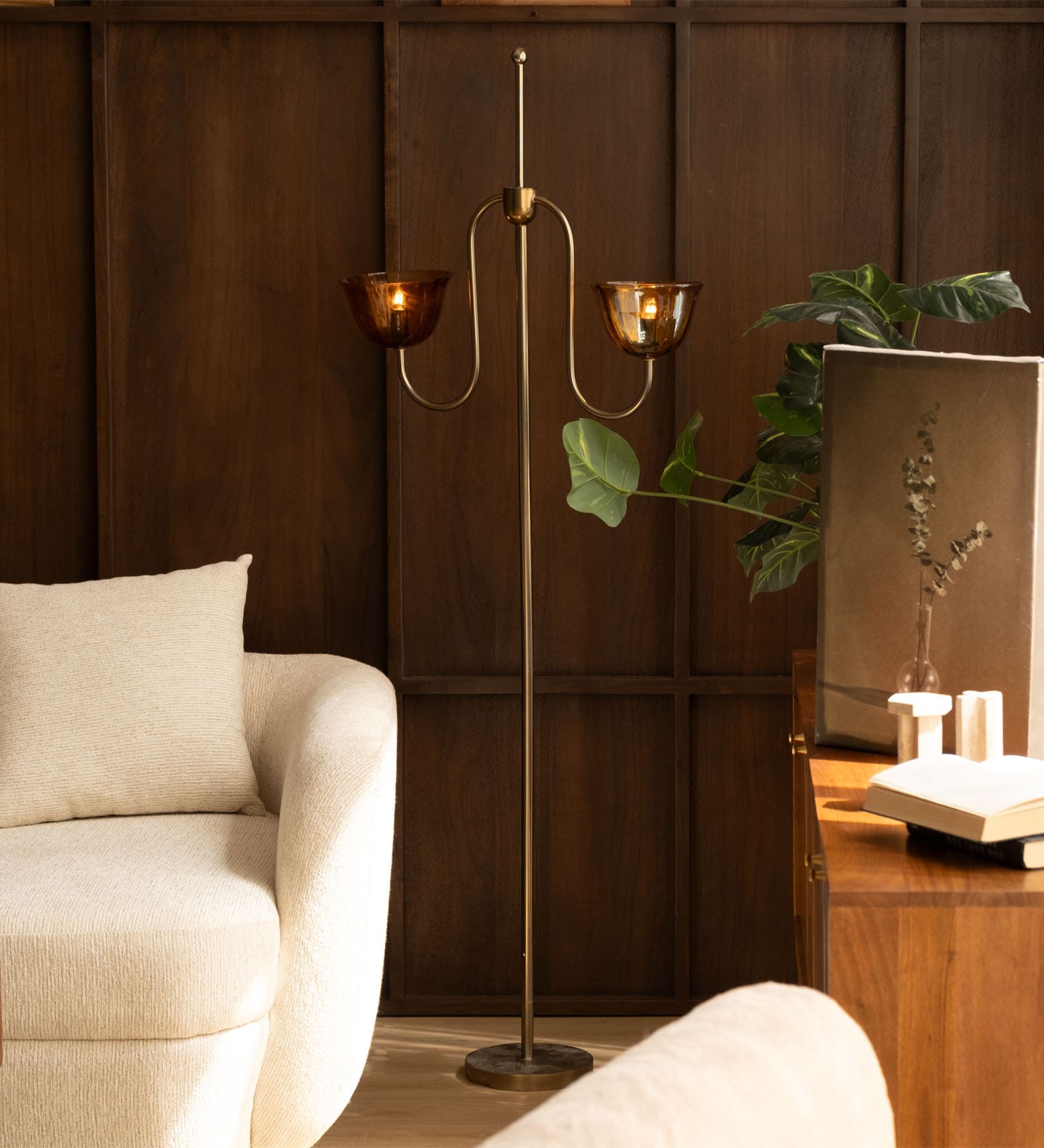 Brown Lior Floor Lamp