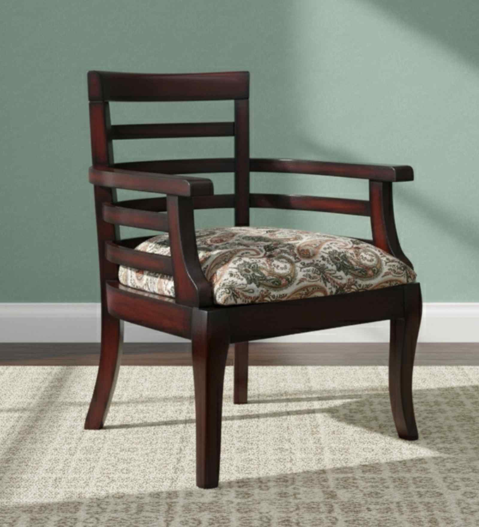 Liora Teak Wood Lounge Chair In Brown Finish