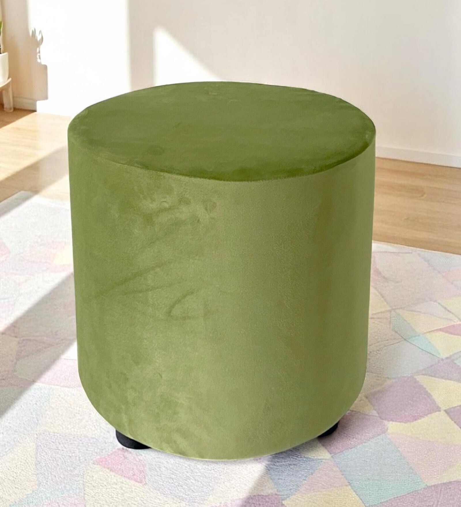 Lisbon Ottoman In Pear Green Colour