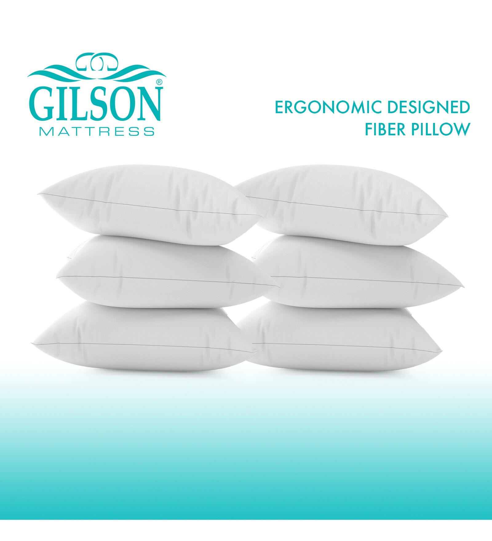 Lite Fiber 27 x 17 Inch Pillows (Set of 6)