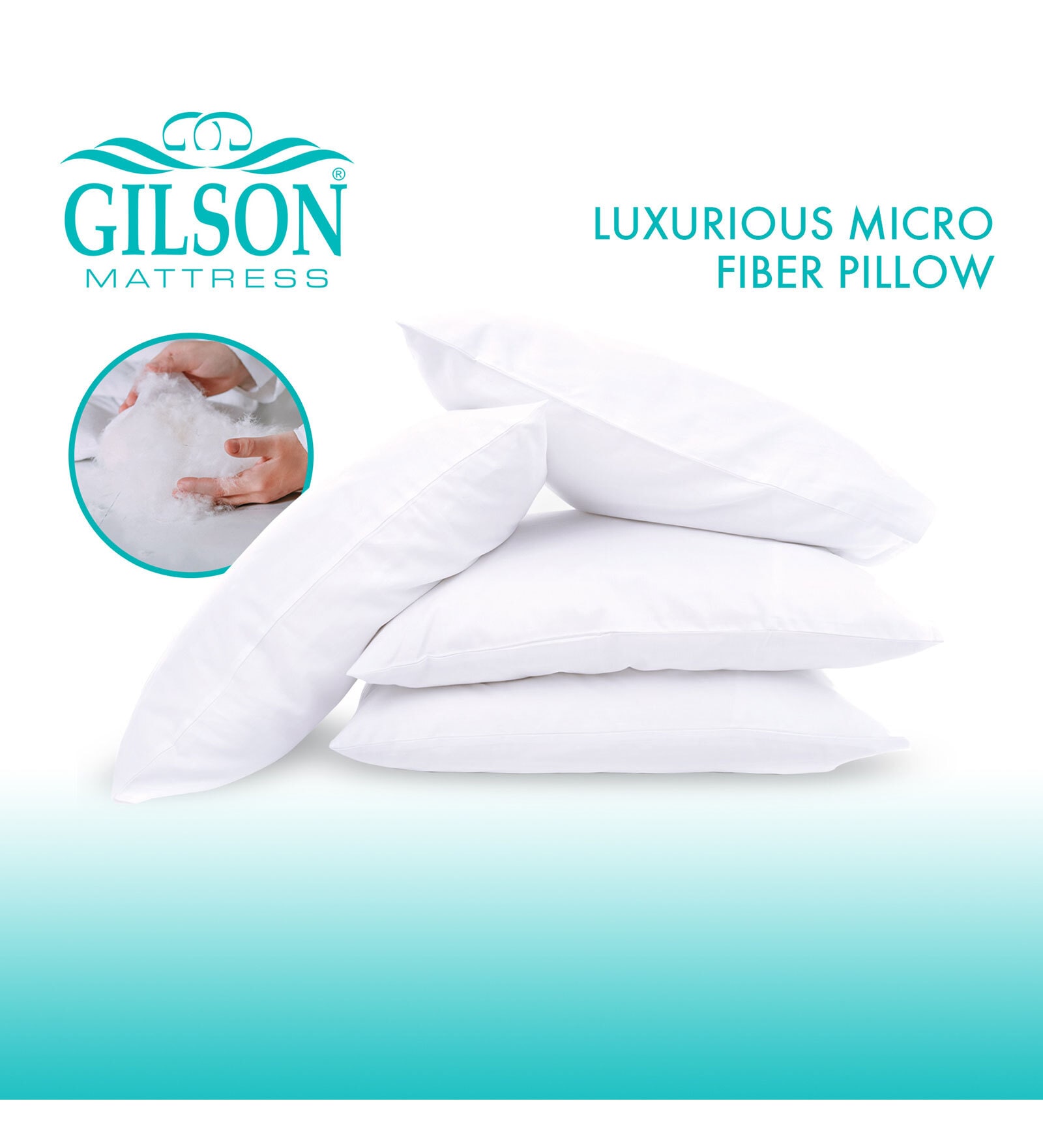 Lite Microfiber 24 x 16 Inch Pillows (Set of 4)