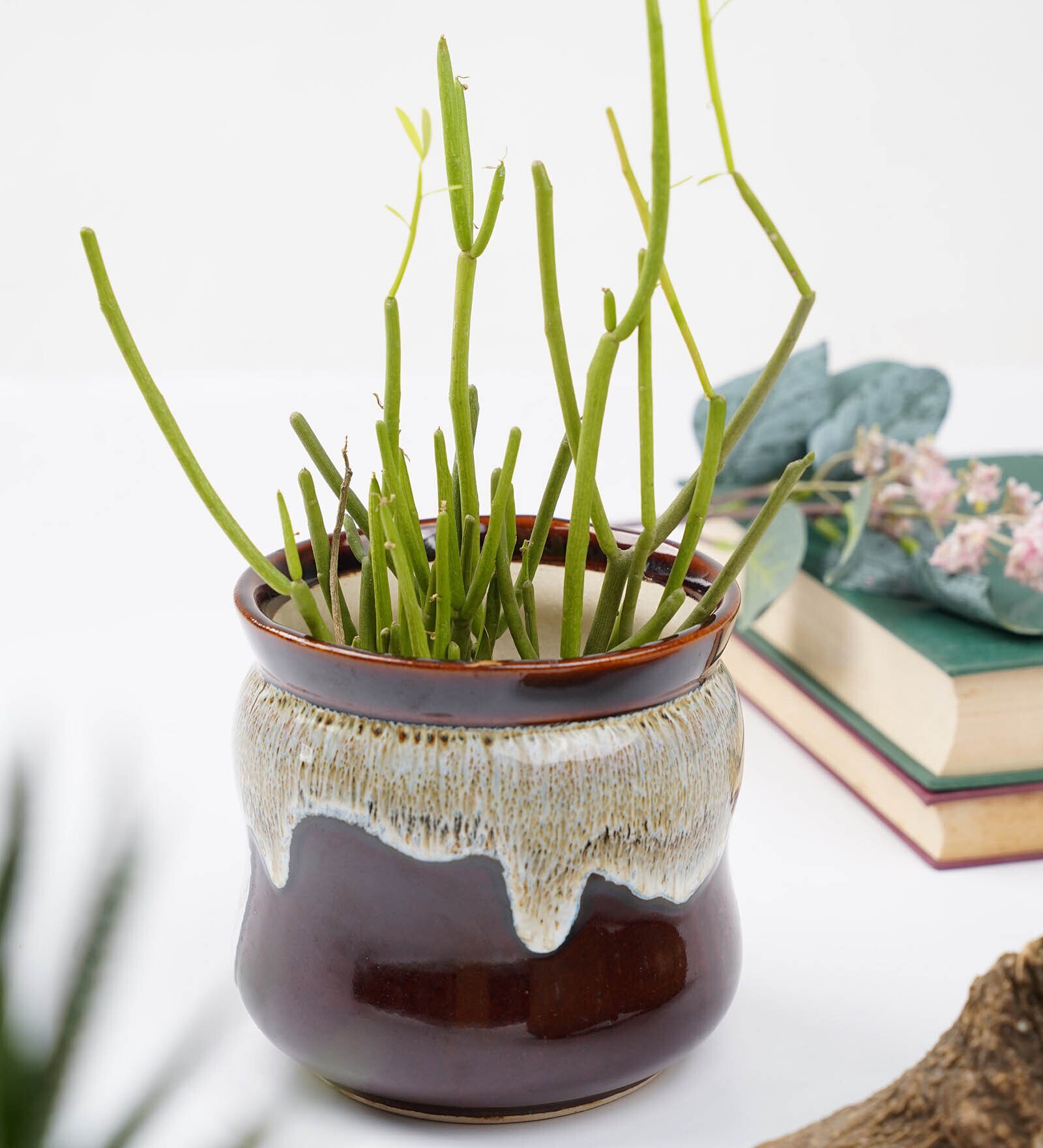 Little Pile Choco Brown Ceramic Desk Pot