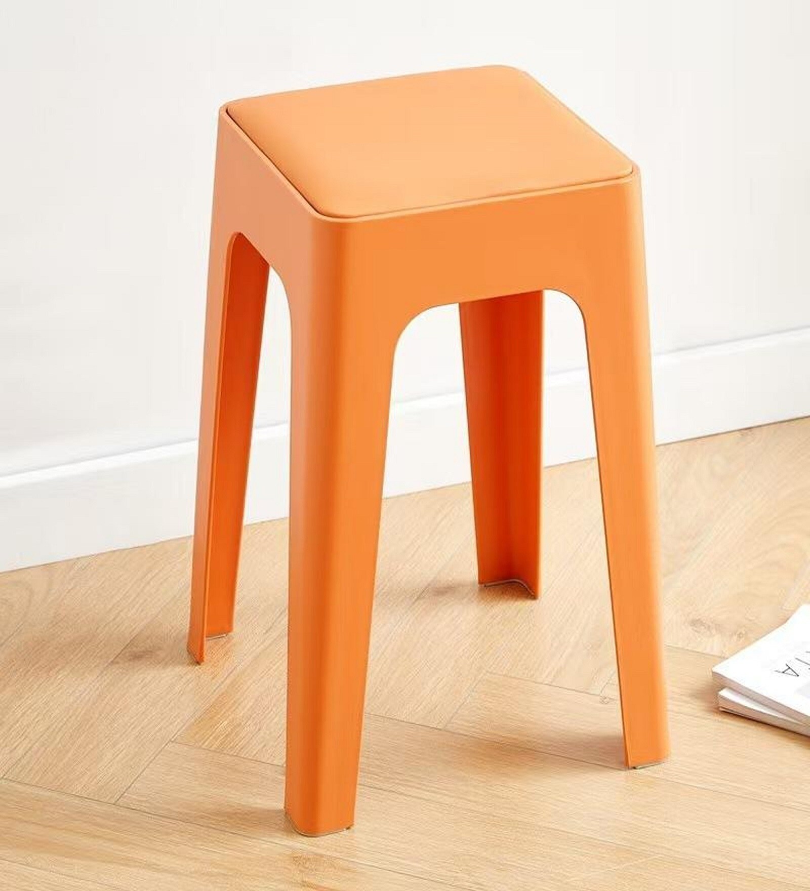 Livo Orange Colour Modern Multi-Purpose End Table (Set of 6)
