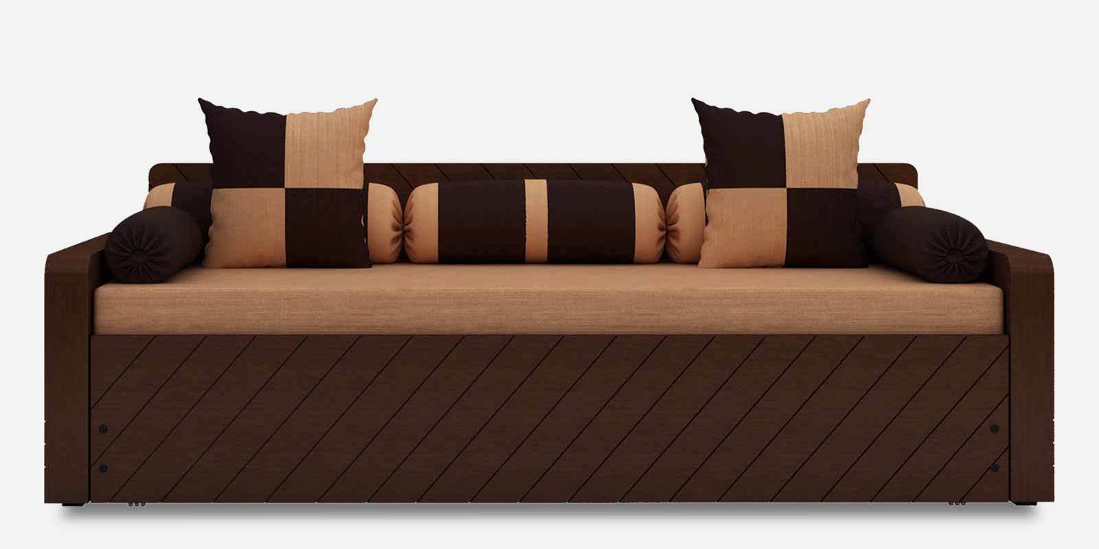 Libford Pull-Out Sofa Cum Bed in Brown Finish