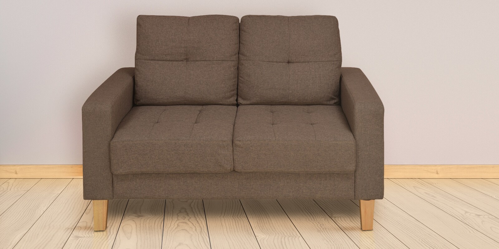 Liliana Fabric 2 Seater Sofa in Brown Colour