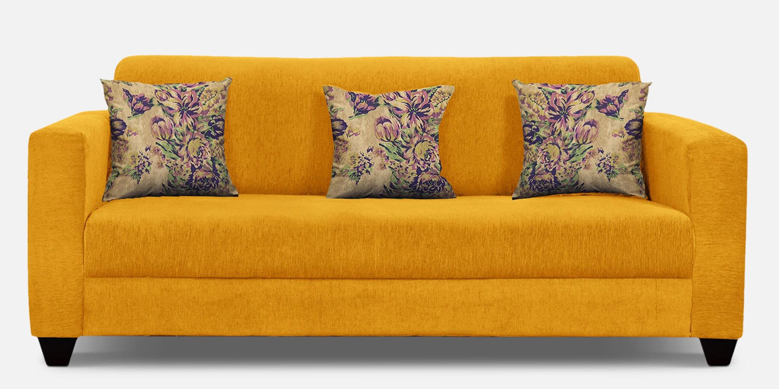 Buy Lipu Medo 3 Seater Sofa In Yellow Colour By Febonic Online