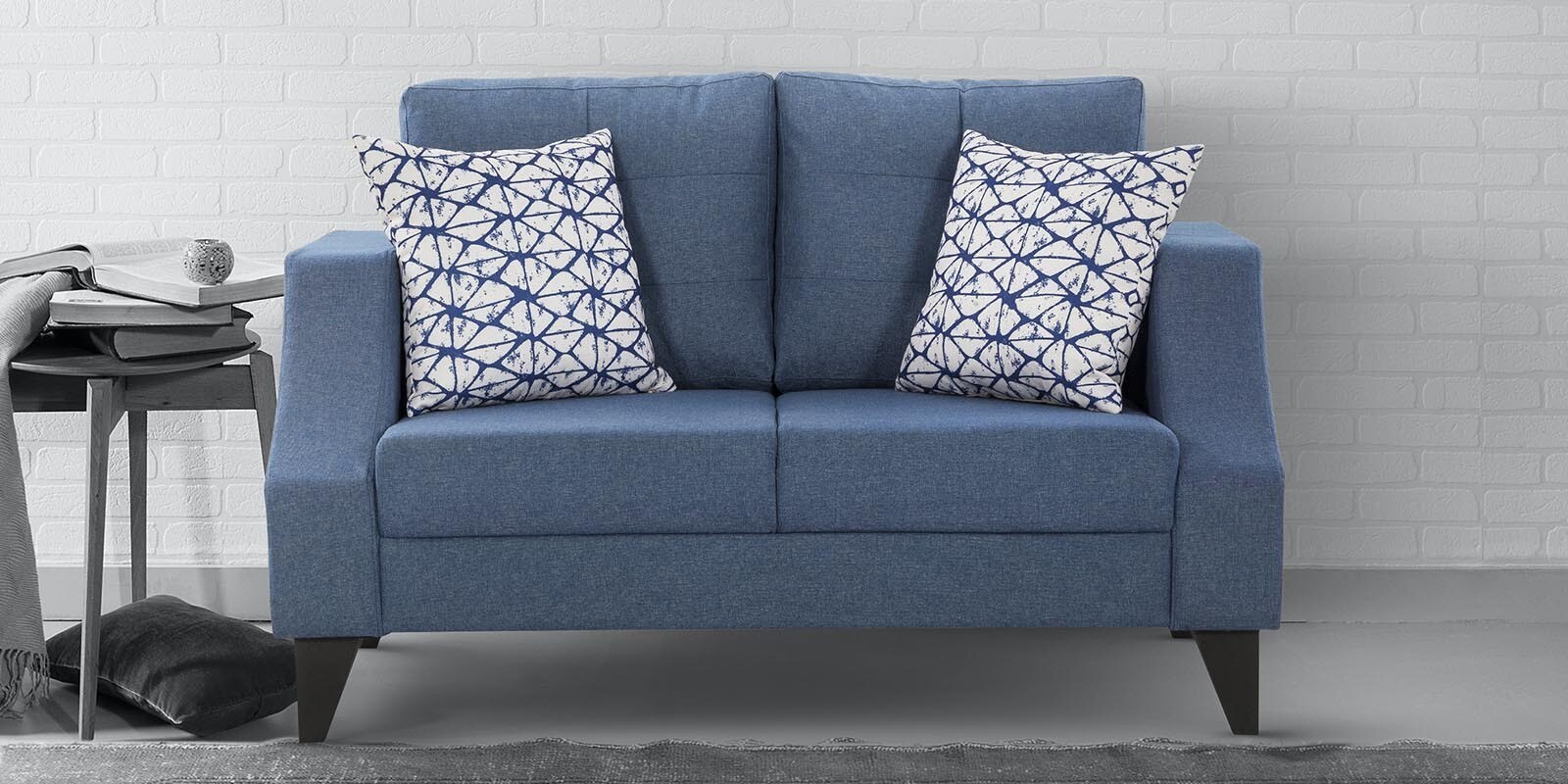 Buy Liverpool 2 Seater Sofa in Blue Colour at 1 OFF by Urban Living