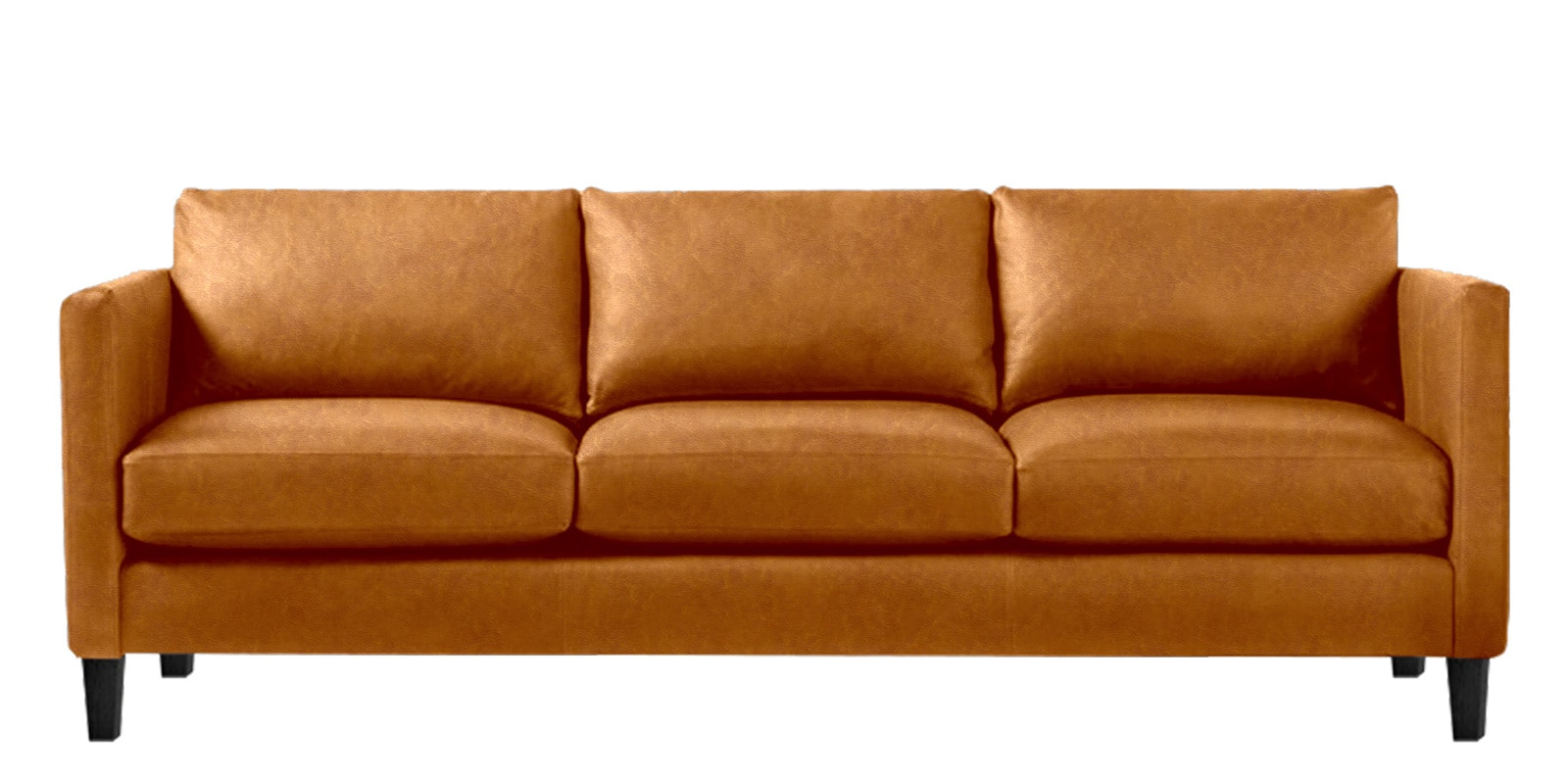Livi Leatherette 3 Seater Sofa in Bold Yellow Colour