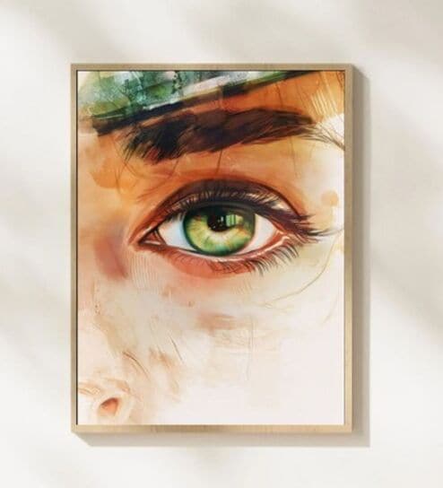 EYE HD Poster With Brown Frame, 12.5   17.3 Inches