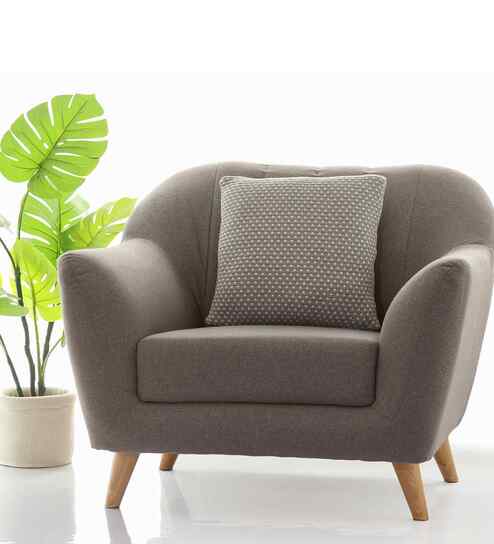 Light Grey & Natural 100% Cotton Tiny Check 16X16 Inches Knitted Cushion Cover