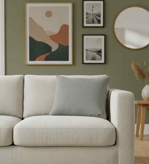 Light Grey Melange 100% Cotton Transfer Knit 24X24 Inches Knitted Cushion Cover