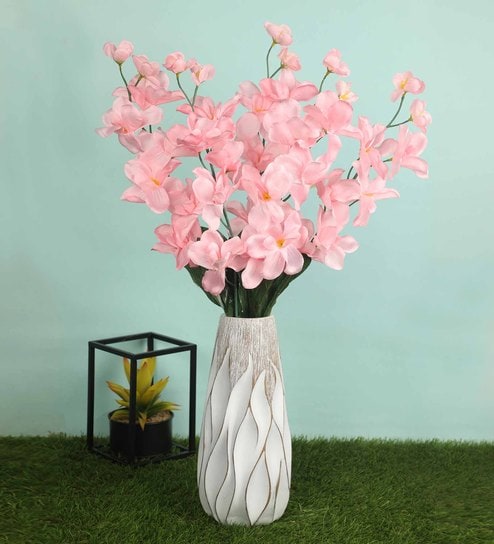 Pink Fabric Orchid Artificial Flowers