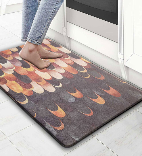 Lightning Abstract Microfibre 30x18 Inches Anti Skid Door Mat