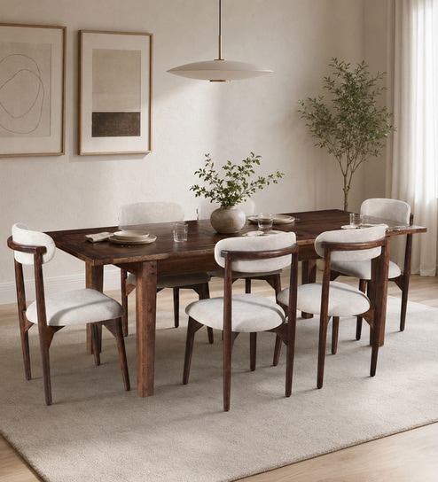 Limoges Mango Wood Extendable Dining Set in Tubbaq Finish