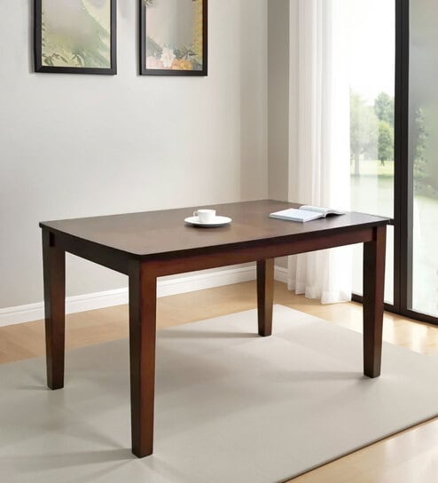 Lirio 4 Seater Dining Table In Natural Finish