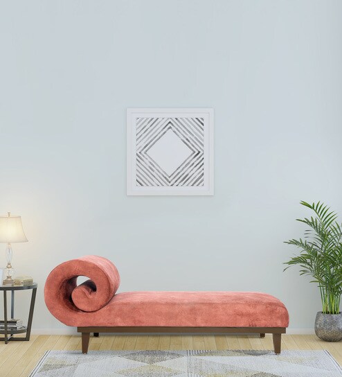 Lisa Velvet Chaise Lounger in Blush Pink Colour