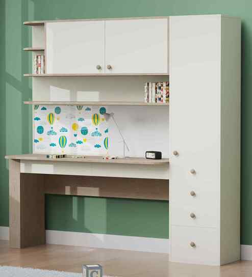 Little Legend Study Table With  Storage & Caribe Print