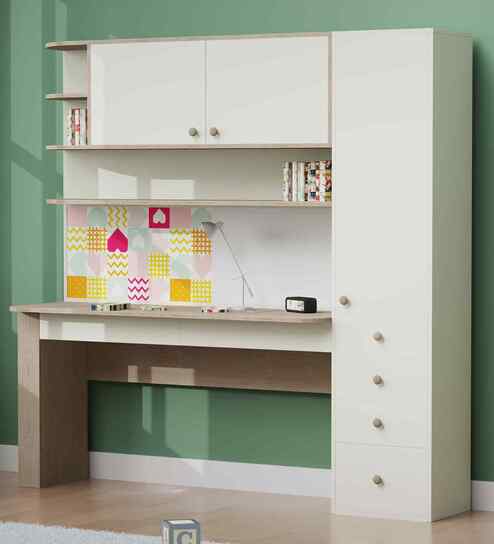 Little Legend Study Table With  Storage & Pink Print