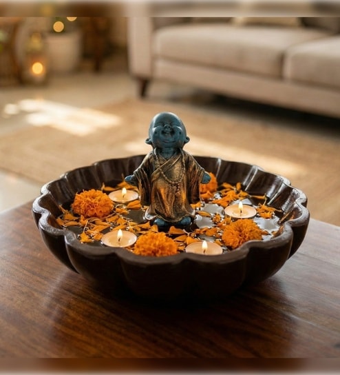 Little Monk Buddha Clay Urli