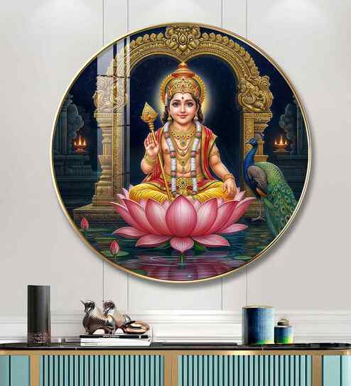 Little Murugan Acrylic Round Wall Art