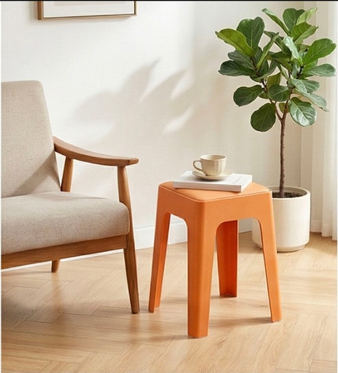 Livo Orange Colour Modern Multi-Purpose End Table
