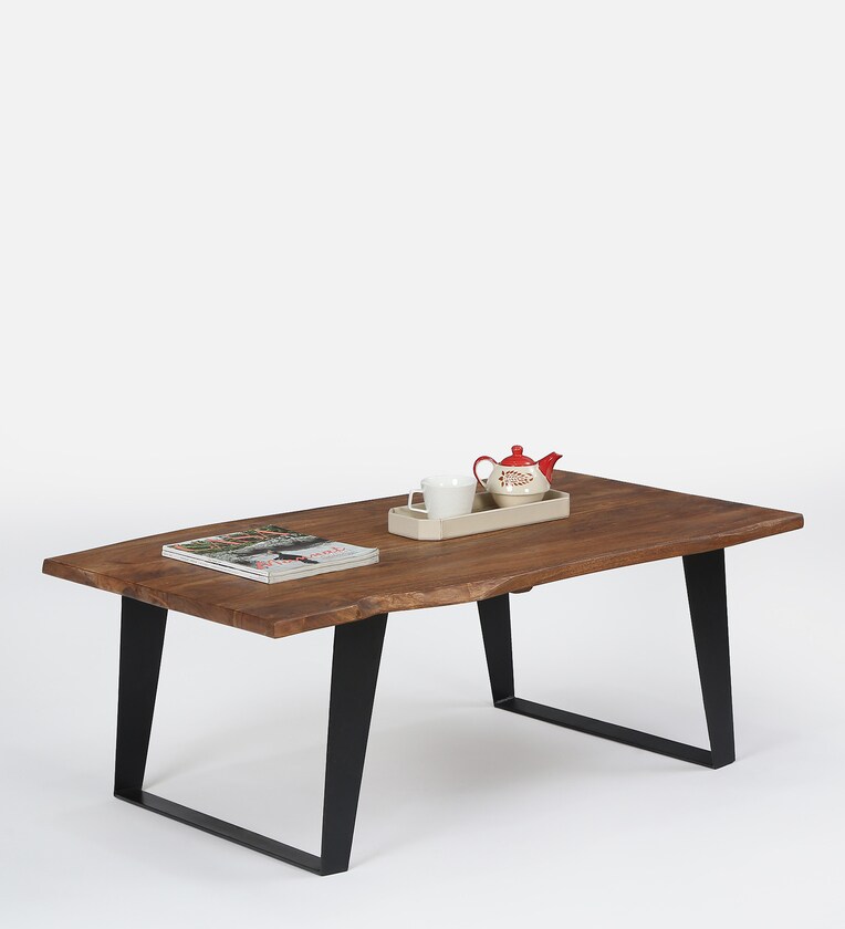 Buy Live Edge Coffee Table in Natural Finish by Star India Online