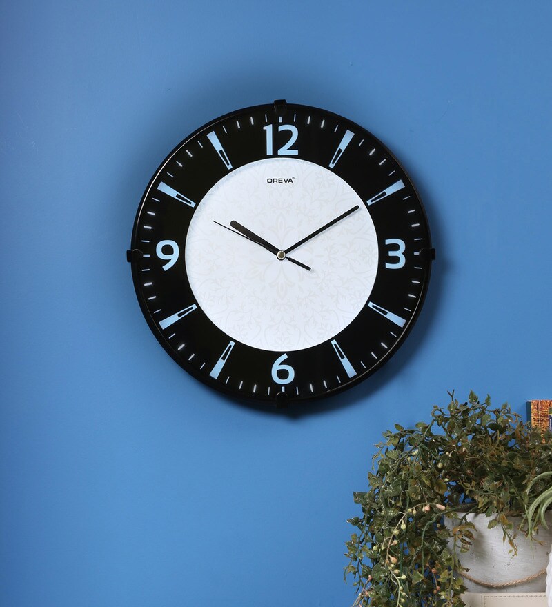Buy Blue Plastic Analog Contemporary Wall Wall Clock by Oreva Online Modern Wall Clocks Wall