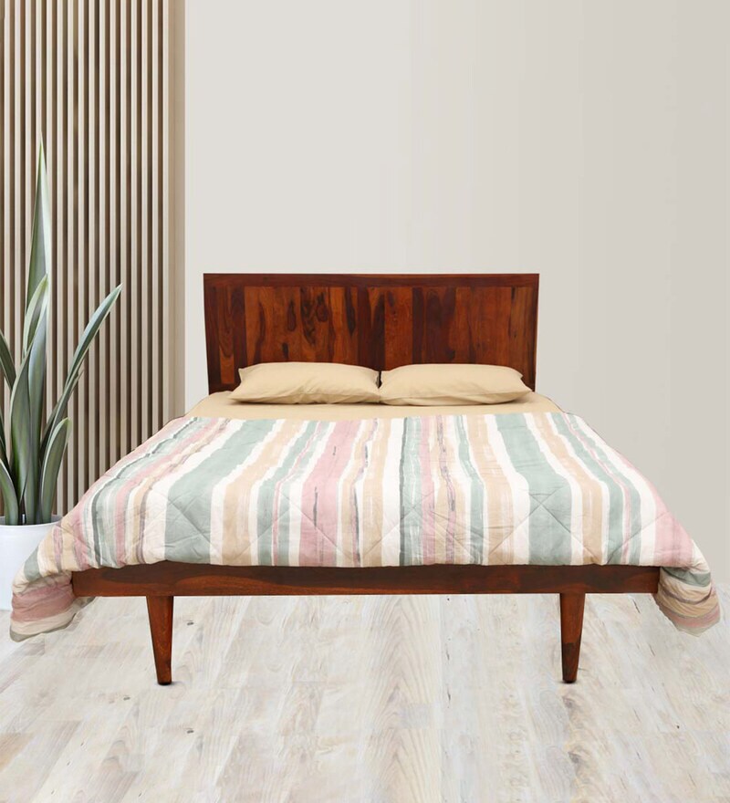 Buy Line King Size Bed In Honey Finish By Sleepx Online Contemporary