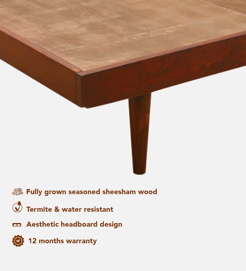 Buy Line King Size Bed With Drawer Storage In Honey Finish By Sleepx