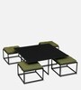 Liam 4 Seater Coffee Table Set In Black Finish